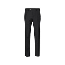 Men Renoir Flat Front Slacks 100% Soft Wool Super 140's Classic Fit 508-1 Black image 2