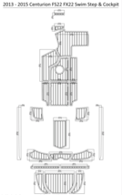 2013 - 2015 Centurion FS22 FX22 Swim Step &amp; Cockpit Pad EVA Teak Decking - £644.12 GBP