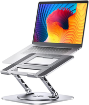 AOEVI Adjustable Computer Stand with 360 Rotating Base, Ergonimic Foldable Lapto - £41.84 GBP