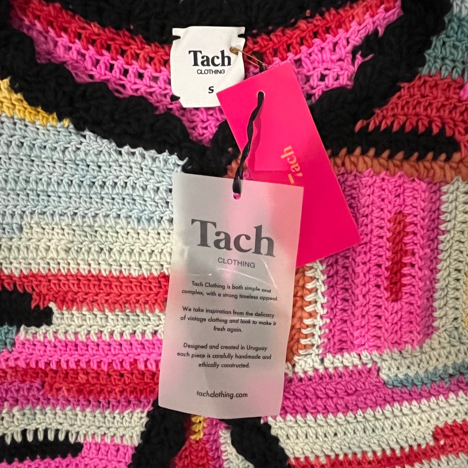 Tach Clothing Capella Crochet Top 100% Merino Wool Small NWT Item image 6