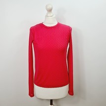 Mango - NEW - Flocked Semi-Transparent T-shirt - Small - Pink - $18.57