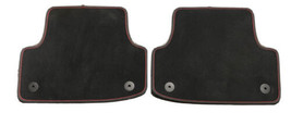 2015-2018 Audi A3 Carpet Rear Floor Mats Black With Red Stitching 8V4864451A Oem - £39.48 GBP