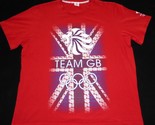 Olympics Team Great Britian GB Short Sleeve Red Graphic T Shirt Mens XL ... - $11.87