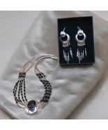 Sterling Liquid Silver QT Quoc Turquoise Signed Southwestern Necklace an... - $164.12 CAD