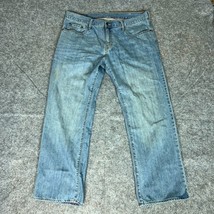 Old Navy Mens Jeans 38x30 Blue Denim Straight Leg Medium Wash Mid Rise T... - $24.98