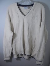 Vintage Crown Point Sweater Mens XL U.S.A Cotton Lighthouse Nautical White - £17.84 GBP