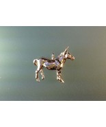 Donkey Pendant Heavy Rose Gold Plated Mule Zimmer Equestrian Jewelry - £52.25 GBP