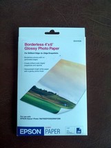  Epson 4&quot;x6&quot; Borderless Photo Paper 20 sheets #SO41458 (glossy) - $11.88