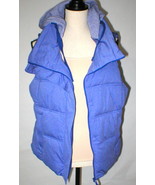 New Athleta $148 Womens Heather Purple Vest Detachable Hood XL Warm Puff... - $146.52