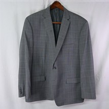 NEW Collection by Michael Strahan 48R | 40 x 32 Gray Plaid 2Btn Mens Suit - £59.01 GBP