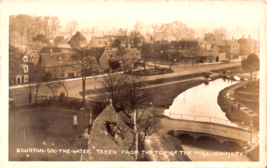 BURTON ON THE WATER ENGLAND~TAKEN FROM TOP OF MILL CHIMNEY~REAL PHOTO PO... - $13.00