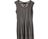 Max Studio Womens Size L Polka Dot Sleeveless Midi  Round Neck Dress Bla... - $17.17