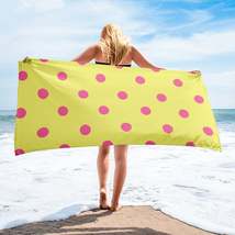Autumn LeAnn Designs® | Dolly Yellow with Brilliant Rose Pink Polka Dots... - £30.84 GBP