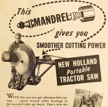 1947 New Holland Mandrel Tractor Saw Advertisement Farming Agriculture D... - $19.99