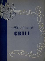 Hotel Roosevelt Grill Menu A Hilton Hotel New York City 1954 - £62.49 GBP