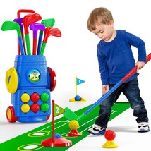 Toddler Golf Set - Kids Golf Suitcase Game Play Set &amp; Sports Toys With 12 Balls, - £39.53 GBP