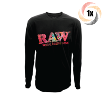 1x Shirt Raw Logo Ghost Shrimp Design Black Long Sleeve | M | 100% Cotton - £30.11 GBP