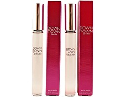 Calvin Klein Down Town Edp 10ml .33fl Oz X 2 Perfume Rollerballs New In Box - $25.75
