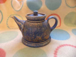 Vintage Studio Pottery Egri Galeria Hungarian Clay Pottery Mottled Teapot - £24.40 GBP