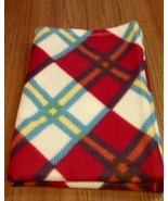 Soft Fleece Blanket, Red, Yellow, White, Blue Plaid Blanket, Child, Teen... - £14.22 GBP