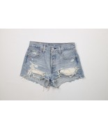 Levis 501 Womens 25 Distressed Cut Off Button Fly Denim Jean Shorts Jort... - $919.94 MXN