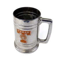 University of Texas Longhorns Glass Stein Cup Mug with Silver Overlay - £14.34 GBP