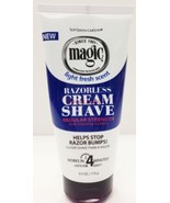 MAGIC RAZORLESS CREAM SHAVE REGULAR STRENGTH FOR NORMAL BEARDS 6oz  - £5.24 GBP