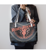 *Rebel Rocker Red Wings | Leather Shoulder Tote Bag | Free Ship - $43.00