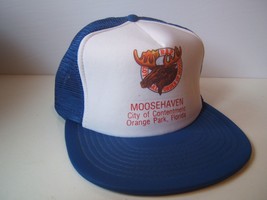 Moosehaven Loyal Order Moose Florida Hat Vintage Blue White Snapback Trucker Cap - £12.14 GBP