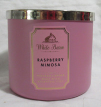 White Barn Bath &amp; Body Works 3-wick Scented Candle Raspberry Mimosa - £31.45 GBP