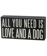 Primitives by Kathy All You Need is Love and A Dog Home Décor Sign - £10.94 GBP