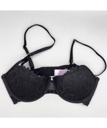 SAVAGE X FENTY Rhianna NOT SORRY LACE BALCONETTE BRA Black Caviar Size 34C - €10,29 EUR