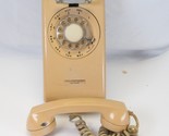 Rotary Wall Phone Beige Stromberg Carlson 1965 554 Working Condition MCM - £27.75 GBP