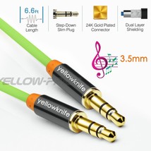 6-Feet 3.5mm Stereo Male to 3.5mm Stereo Male Gold Plated Cable for Mobi... - £16.50 GBP
