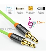 6-Feet 3.5mm Stereo Male to 3.5mm Stereo Male Gold Plated Cable for Mobi... - £16.50 GBP