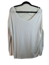 PINK Victoria&#39;s Secret Blouse Top Womens Medium White Knit Very Stretch Casual - £6.61 GBP