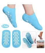 Moisturising Spa Gel Socks Cracked Foot Dry Hard Skin Care Protector Blue - $13.70 CAD