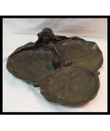 Raoul Larche French Nouveau Bronze Figural Art Nouveau Tray Nymph in Wat... - $7,543.33 CAD