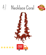 Antique Natural Coral Necklace Unique Piece Natural Allure عقد مرجان - £187.66 GBP