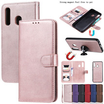 For Samsung A20 A01 A11 A21S Removable Magnetic Leather Wallet Stand Case Cover - £39.81 GBP