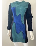 OUTERWEAR BY PHOENIX VINTAGE 80&#39;S 90&#39;S SUEDE LEATHER DRESS SIZE SMALL - £87.52 GBP