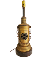 1960s MCM Table Lamp Brass Nautical Industrial Internal Light Mid Centur... - €57,95 EUR