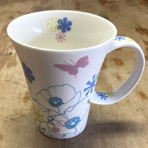 Starbucks Coffee Mug Cup 2006 Flower Floral 12oz Butterfly Spring Twisted Handle - £23.68 GBP