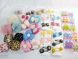 Girls Hair Accessories ~ 62 Piece Assortment ~ Colorful Clips, Barrettes, Bows - $14.65