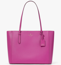 Kate Spade Schuyler Baja Rose Tote Dark Pink K7354 Bag Charm NWT $359 Re... - $143.54