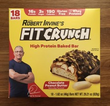 Chef Robert Irvine&#39;s FIT CRUNCH High Protein Bar Chocolate Peanut Butter 1.62 18 - £23.96 GBP