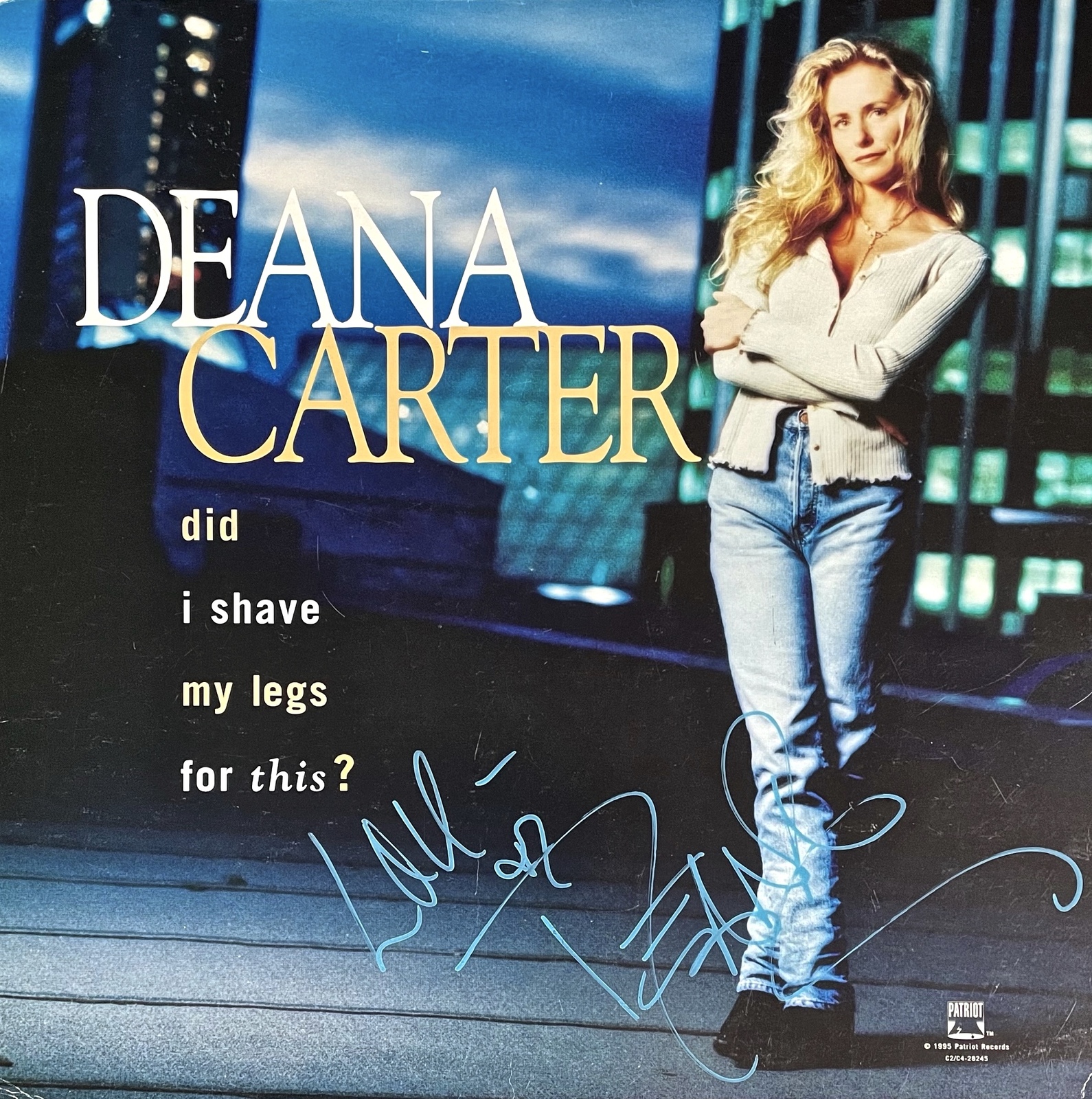 DEANA CARTER Autograph Record ALBUM SLEEVE DID I SHAVE MY LEGS FOR THIS JSA CERT - £39.95 GBP