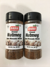 2 Jars Badia Nutmeg Ground Powder Spices Nuez Moscada Polvo Molida Koshe... - $13.86