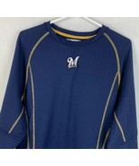 Milwaukee Brewers Authentic Long Sleeve Shirt MLB Baseball Men’s Medium ... - £27.51 GBP