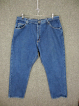 Wrangler Premium Men&#39;s Jeans 42 x 30 Relaxed Fit Straight Leg Medium Wash - £22.75 GBP